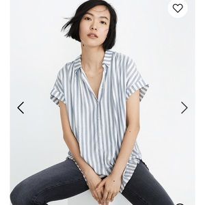 Madewell Central Shirt: in Pompano Stripe